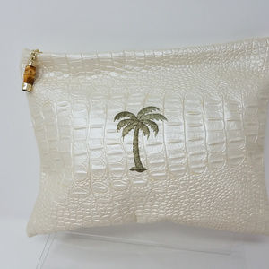 Faux Croc Clutch